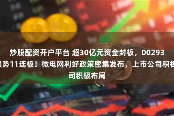 炒股配资开户平台 超30亿元资金封板，002931，强势11连板！微电网利好政策密集发布，上市公司积极布局
